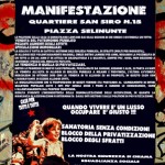 Milano: La casa e' di chi la abita. 30 ottobre manifestazione